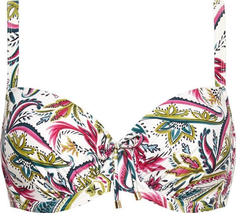 CYELL - Wajang Floral - Bikinitop - Wit - Gerecycled Stof