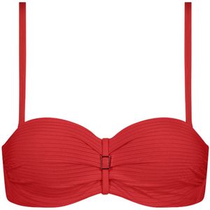 Cyell Voorgevormde Strapless Bandeau Bikinitop Rood