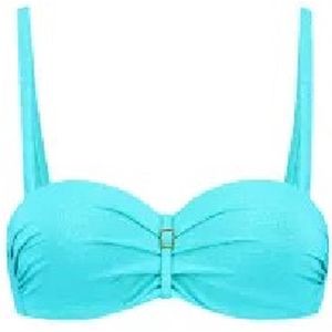 Cyell - Sea Sparkle - Strapless Bandeau Bikinitop - Turquoise