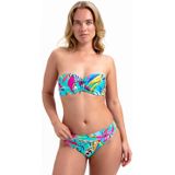 Cyell - Bandeau Bikinitop - Turquoise/Roze - Voorgevormd - Softcups