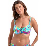 Cyell niet-voorgevormde beugel bikinitop turquoise/roze