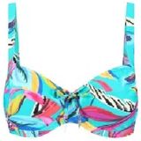 Cyell niet-voorgevormde beugel bikinitop turquoise/roze