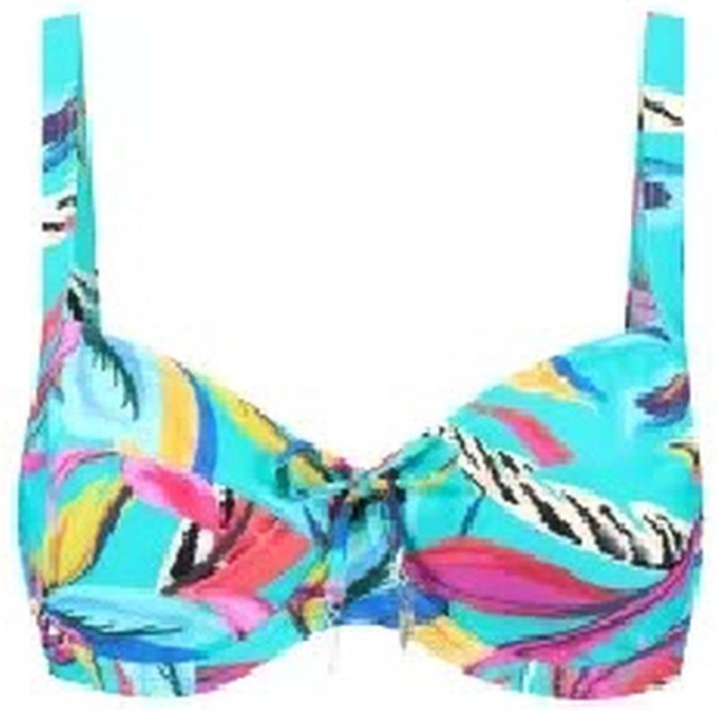 Cyell niet-voorgevormde beugel bikinitop turquoise/roze
