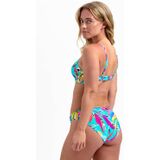 Cyell - Bikinibroekje - Turquoise/Roze - Polyamidemix