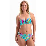 Cyell - Bikinibroekje - Turquoise/Roze - Polyamidemix