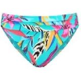 Cyell - Bikinibroekje - Turquoise/Roze - Polyamidemix