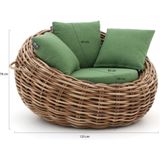 Loungestoel Applebee Cocoon Lounge Chair 130 Mocca Green