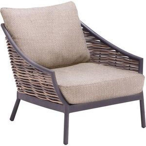 Apple Bee Milou lounge tuinstoel , Grijs - Antraciet,Taupe - Naturel - Bruin,Zwart ,  Wicker  ,