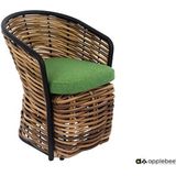 Stoel Applebee Cocoon Dining Arm Chair 60 Mocca Green