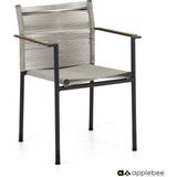 Stoel Applebee Jakarta Dining Arm Chair 56 Black Grey