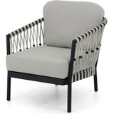 Loungestoel Applebee Menton Lounge 72 Aluminium Black Silk