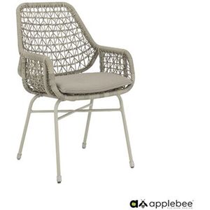 Apple Bee - Zara - Tuinstoel - Wit - Gegalvaniseerd Metaal - Stapelbaar