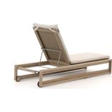 Ligbed Applebee Antigua Sunbed 70 Teak Natural Oak