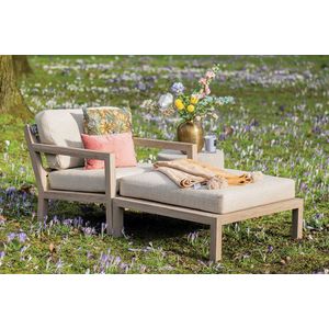 Loungestoel Applebee Olive Lounge 90 Teak Natural Oak