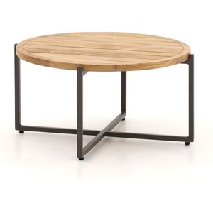 Apple Bee Condor lounge koffietafel ø 74cm (h: 38) , Natural Teak,Taupe - Naturel - Bruin ,  hout  , 74.0000cm