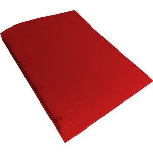 1x EXXO-HFP #22446 FLEXY Ringband - A4 4-O Rings 16mm - Robijn rood