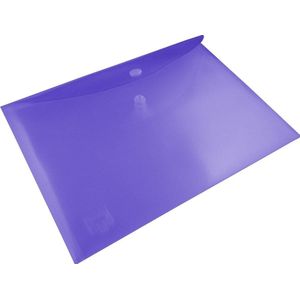 EXXO-HFP #92426 - A5 Documentenmap - Landschap model - Drukknop sluiting - Blauw - 10 stuks (1 pak @ 10 stuks)