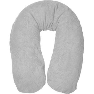 Form Fix XL Zwangerschapskussen - Voedingskussen - Zijslaapkussen - Body Pillow - Lichaamskussen - 185 cm - Inclusief Badstof/Katoen Hoes Zilvergrijs