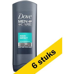 6x Dove Men+Care douchegel Aqua Impact (400 ml)