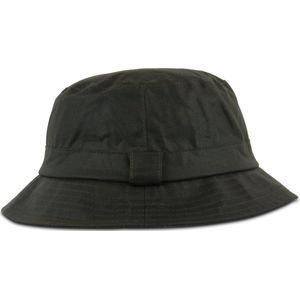 MGO Wax Wester - Bucket Hat - regenhoed - vissershoedje - zonnehoed - Olijfgroen - Maat L