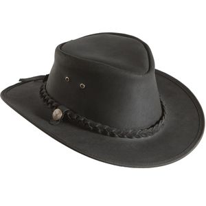 Leather Country Hat / 2XL / Black