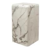 Pillar POLSPOTTEN Marble Look White Small