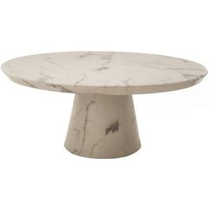 Coffee Table POLSPOTTEN Disc Marble Look White