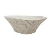 Coffee Table POLSPOTTEN Oval Marble Look White