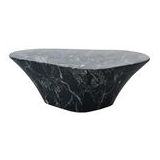 Coffee Table POLSPOTTEN Oval Marble Look Black