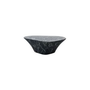 Coffee Table POLSPOTTEN Oval Marble Look Black