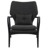 Chair POLSPOTTEN Peggy Fabric Smooth All Black