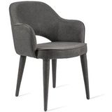 Chair Pols Potten Arms Cosy Fabric Dark Grey