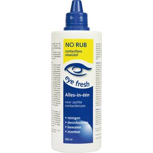 Eye Fresh - No Rub Alles-in-één Vloeistof - 350ml - Geschikt voor Zachte Contactlenzen