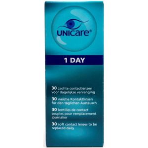 Unicare daglenzen -1,00 - 30 stuks - zachte contactlenzen dag