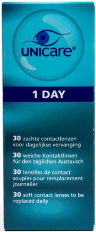 Unicare daglenzen -1,00 - 30 stuks - zachte contactlenzen dag