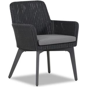 Lisboa dining fauteuil - donker grijs - wicker - 4 Seasons Outdooor  - 1 stuk