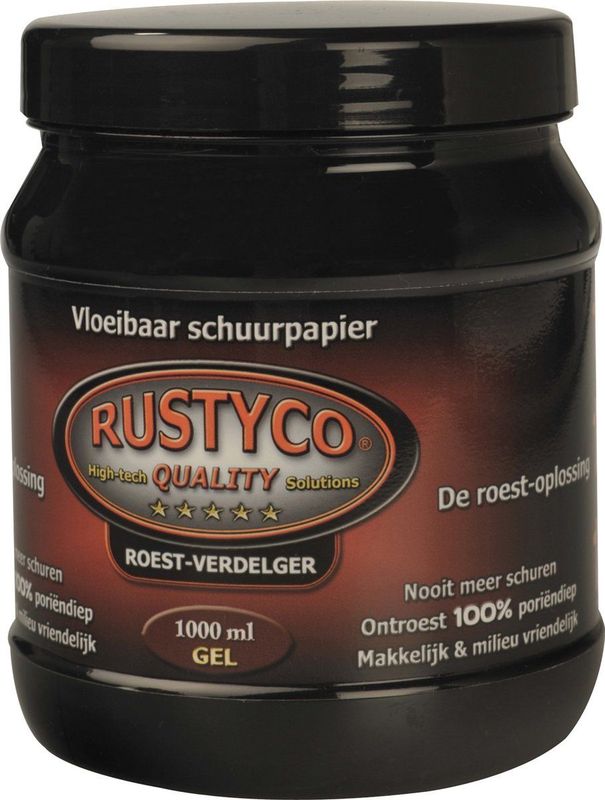 Rustyco - Gel Roestoplosser - 1 Liter - Dikke Vloeibare Roestverwijderaar