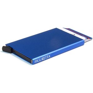 Figuretta ® RFID Creditcardhouder - 6 pasjes - Aluminium - Pasjeshouder - Kaarthouder - Blauw