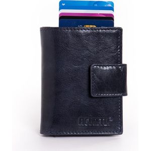 Figuretta Cardprotector met Muntvak RFID | Glanzend Leder | Blauw