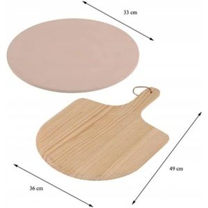 Excellent Houseware Pizza-baksteen - met pizza-schep