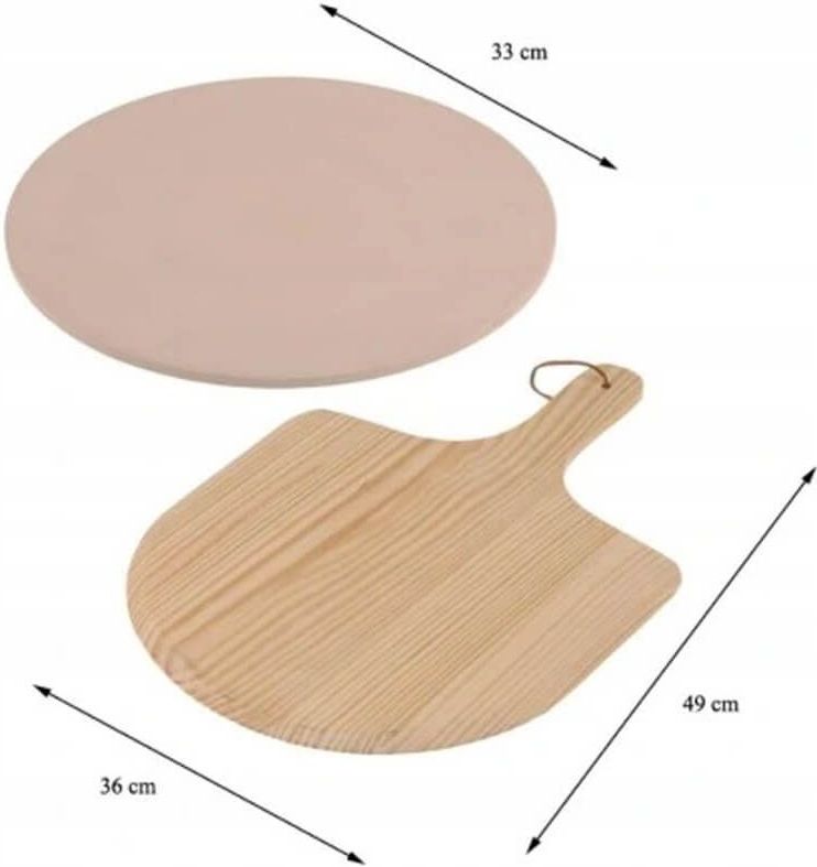 Excellent Houseware Pizza-baksteen - met pizza-schep