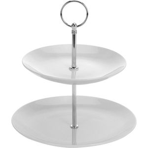 Excellent Houseware etagère porselein 2-laags