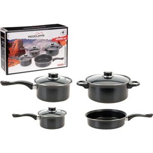 Camping pannenset | Redcliffs | 4-delig (Anti-aanbaklaag, Gas)