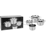 7-delig Pannenset van rvs