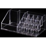 Eleganza - Make-up Organizer - Transparant - Kunststof - 4 Grote en 12 Kleine Compartimenten