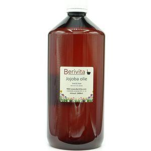 Jojoba Olie Liter - Puur en Koudgeperst - Huidolie en Haarolie - PET fles