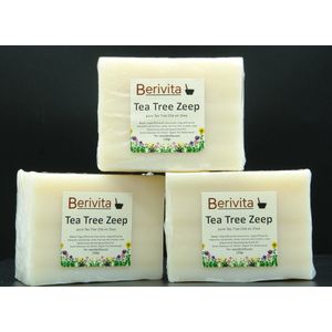 Tea Tree Zeep 3x120gr - Natuurlijke Zeep met Tea Tree Olie en Shea Butter