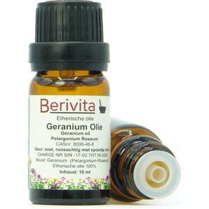 Geranium Olie 100% 10ml - Etherische Geraniumolie van Rozengeranium bloemen - Pelargonium