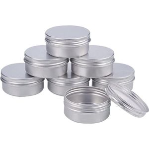 Blikjes 50ml Leeg 50 stuks met Schroefdeksel - Lege Blikjes Zilver
