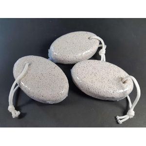 Puimsteen Wit 3 stuks - Eelt - 3x Pumice Stone - 100% Natuurlijk - 9,2cm x 6,1cm x 2,6cm